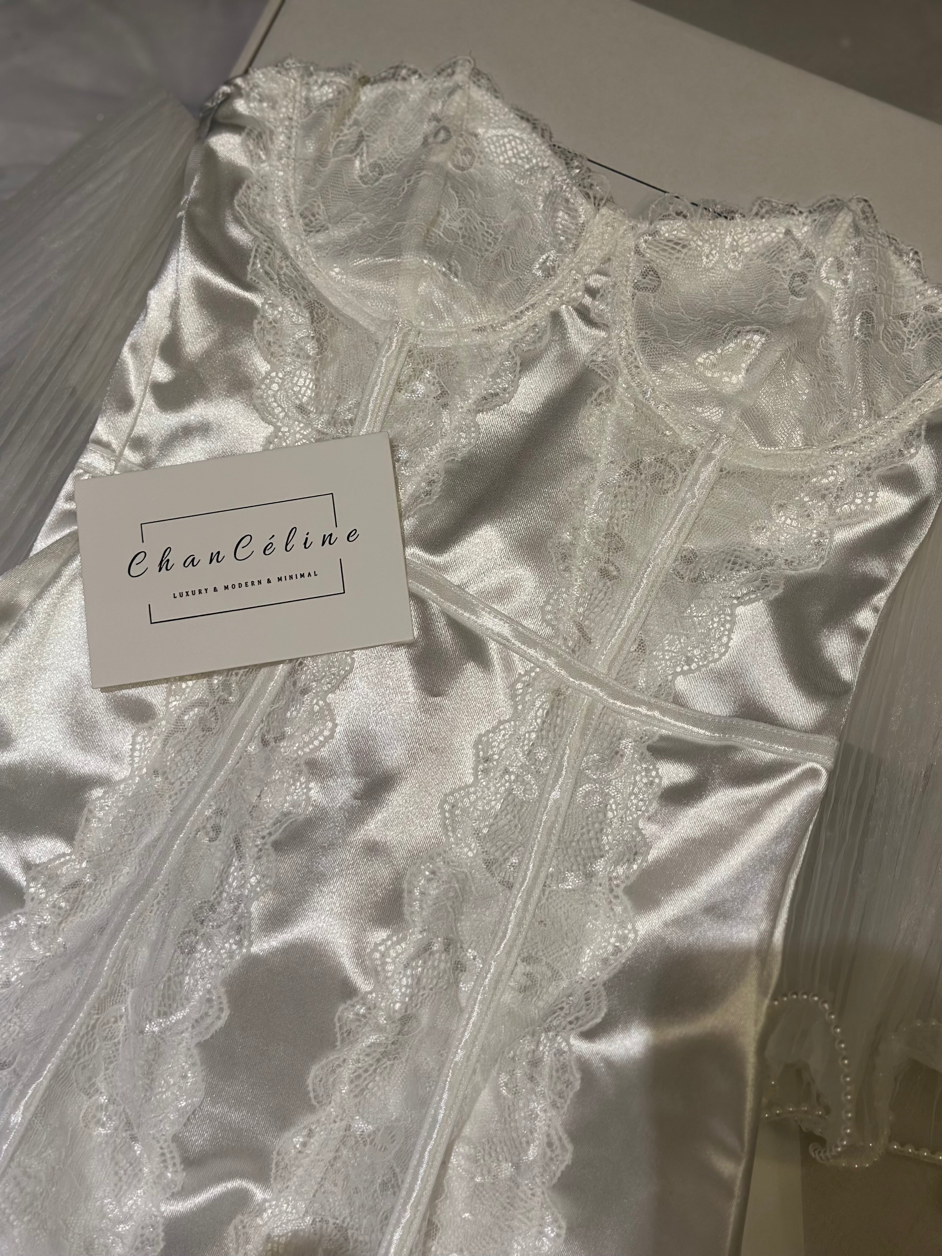 Aurélia Bridal Dress – White Lace Corset