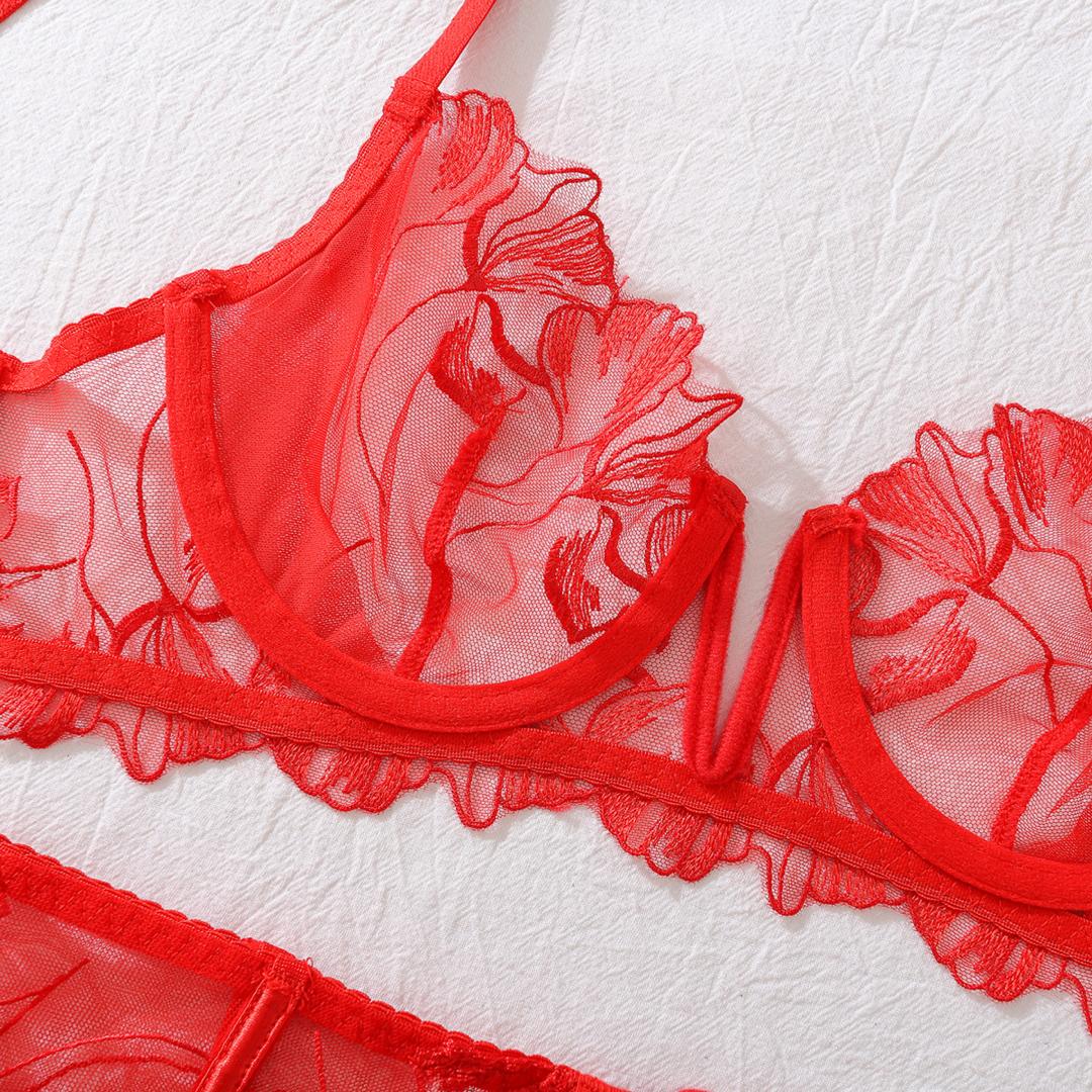 Crimson Flame Premium Garter Set